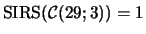 $\mbox{\rm SIRS}(\mbox{$\cC$}(29;3)) = 1$