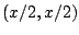 $ (x/2,x/2)$