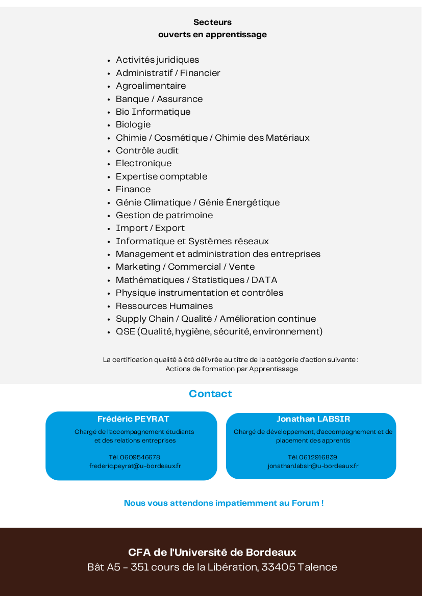 Flyer Forum apprentissage 2025-2026