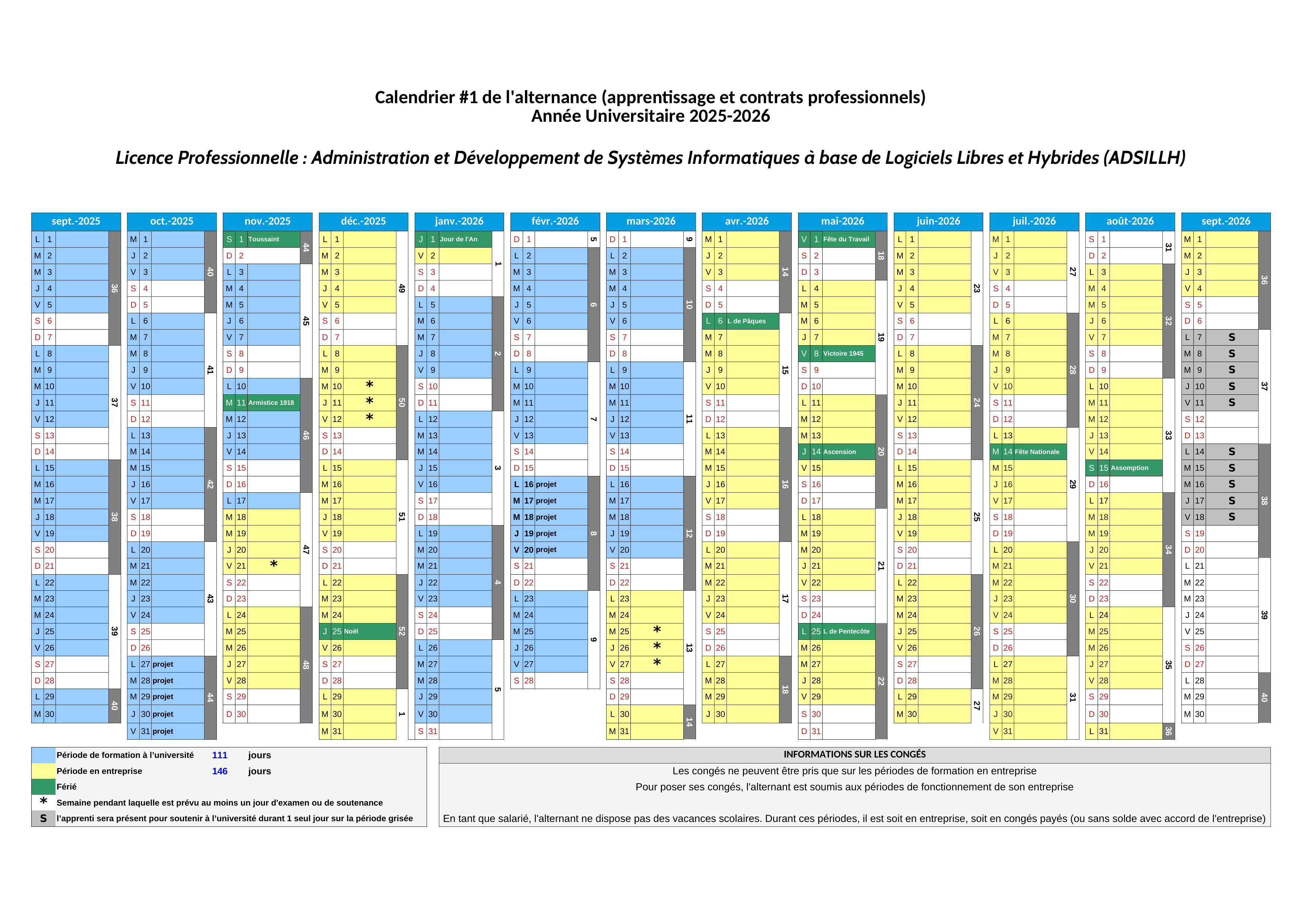 Calendrier prévisionnel (2025-2026) [alternance 1]