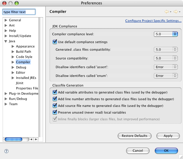 dialogue Preferences